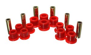 Ford F-350 Leaf Spring Bushing Set - Rear - Energy Suspension - Performance Polyurethane - Red - `99-`04